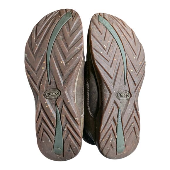 Chaco Barbary Ivy Green Waterproof Leather Lace-Up Knit Cuff Hiking Boots 8.5 - Picture 4 of 6